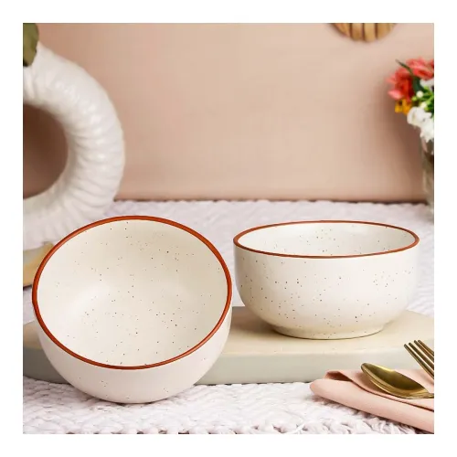 Image of The Earth Store White Marble Ceramic Bowls So2