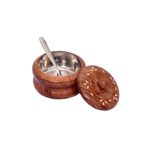 Image of The Earth Store Wooden Container with Spoon