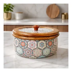 The Earth Store Wooden Medina Roti Casserole 1600ml