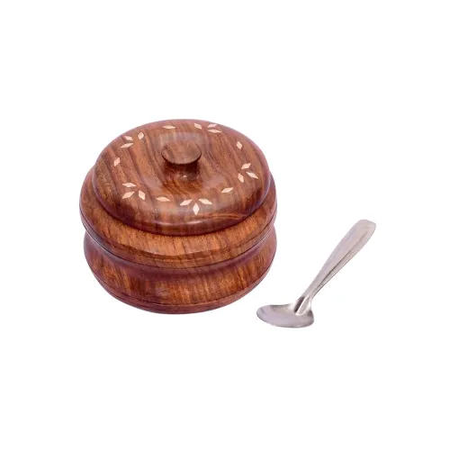 Image of The Earth Store Handcrafted Small Container with Spoon