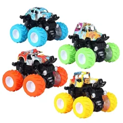 The Flyers Bay Friction Powered Mini Monster Trucks Pack of 4