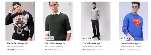 Image of The Indian Garage Clothing men Sweater Up to 80% Discount 