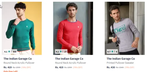 Image of The Indian Garage Clothing men Sweatshirt Up to 80% Discount