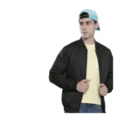 The Indian Garage Co Men Slim Fit Solid Bomber Jackets
