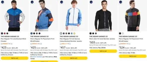 Image of THE INDIAN GARAGE CO Jackets at minimum 75% Discount
