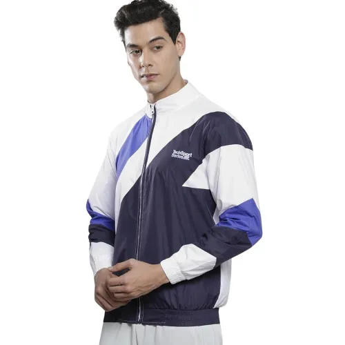 Image of The Indian Garage Co Men Regular Fit Colorblocked Wind Cheater
