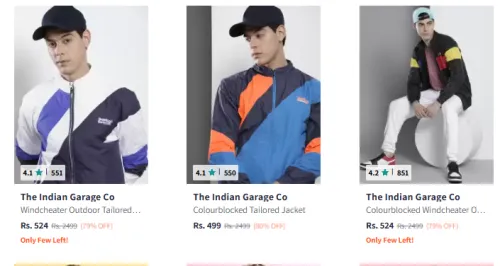 Image of The Indian Garage Co Men Fashion Jackets Minimum 75% Discount 