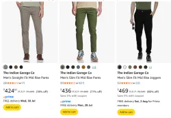 The Indian Garage Co Men Fashion Pants Minimum 75% Discount