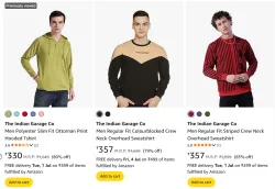 The Indian Garage Co Men Fashion Sweater Starting @ ₹330
