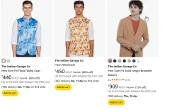 The Indian Garage Co Men Floral Waist Coat
