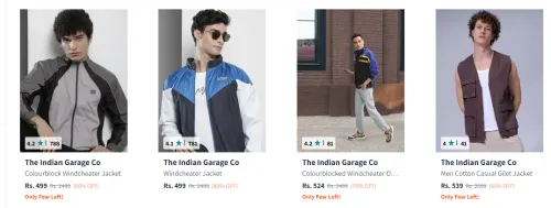 Image of The Indian Garage Co Men Jacket Minimum 70% Discount