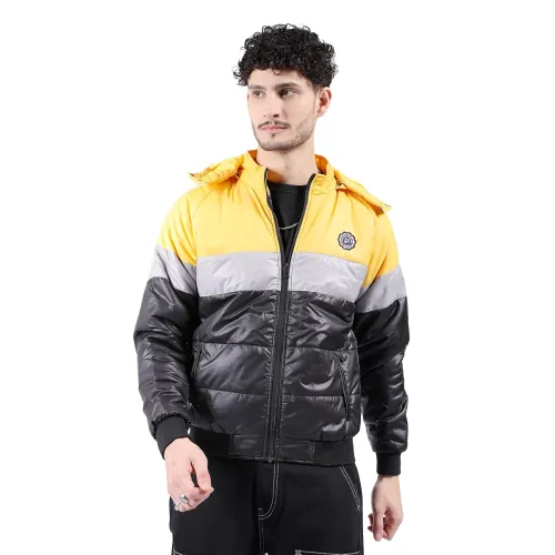 Image of The Indian Garage Co Men Slim Fit Placement Embroidery Bomber Jackets
