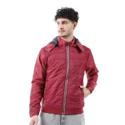 The Indian Garage Co Men Orange Slim Fit Solid Puffer Jacket