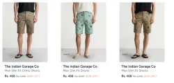 The Indian Garage Co Men Regular Shorts Upto 80% OFF