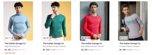 Image of The Indian Garage Co. Men's pullover upto 83% Discount