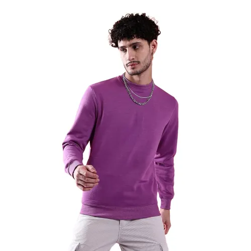 Image of The Indian Garage Co Men's Solid Regular Fit Sweatshirt