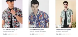 The Indian Garage Co Mens Cotton Slim Fit Shirt Minimum 70% Discount
