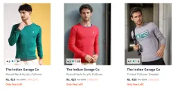 The Indian Garage Co Mens SweatShirt Minimum 70% Discount