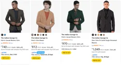 The Indian Garage Co Mens Blazers Starting At ₹740