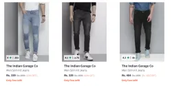 The Indian Garage Co. Mens Jeans upto 83% Discount