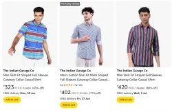 The Indian Garage Co. Men Shirt Minimum 70% Discount