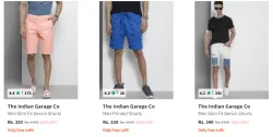 The Indian Garage Co Men Shorts Starting @ ₹319