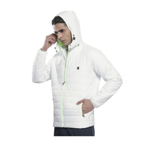 Image of The Indian Garage Co Men Slim Fit Solid Puffer Jackets