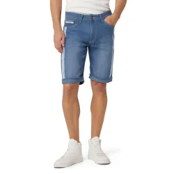 The Indian Garage Co Men Slim Fit Solid Mid-Rise Denim Shorts