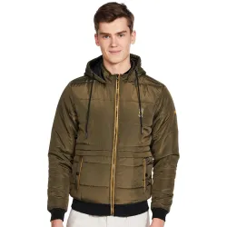 The Indian Garage Co Men Slim Fit Solid Puffer Jackets