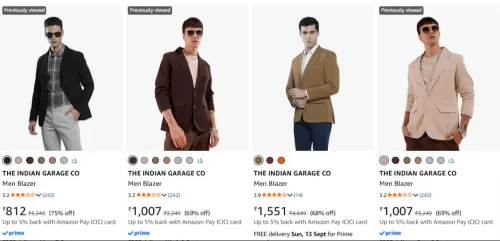 Image of The indian Garage Co. Men's Blazer up to 75% Discount from ₹812