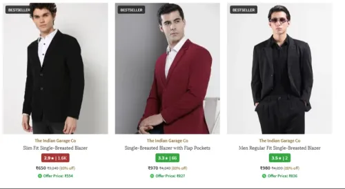 Image of THE INDIAN GARAGE CO Men's Blazers Up to 80% Discount