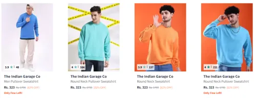 Image of The Indian Garage Co. Men's Sweatshirt starting @ ₹323
