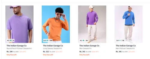 Image of The indian Garage Co Men's Sweetshirts From ₹294