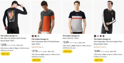 The Indian Garage Co. Mens T-Shirt at Minimum 84% Off