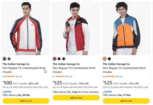 Image of The Indian Garage Co Men's Jackets at Upto 80% Discount 