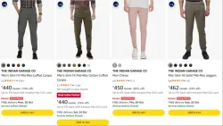 THE INDIAN GARAGE CO Trousers at minimum 72% Discount