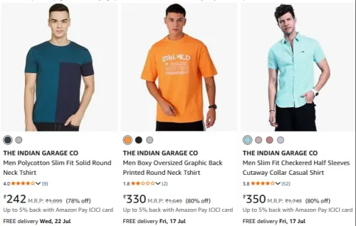 Image of The Indian Garage Co Men's Clothing Starting at ₹242