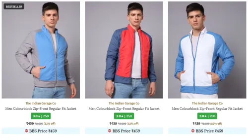 Image of The Indian Garage Co. Brand Men's Jackets & Coats @ Flat 80% Discount