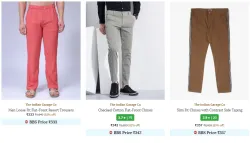 The Indian Garage Co. Brand Mens Trousers & Pants @ Flat 83% Discount