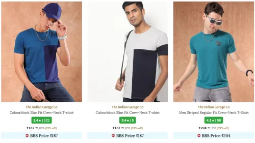 Image of The Indian Garage Co. Brand Men's Tshirts @ Flat 80% Discount | Start ₹187