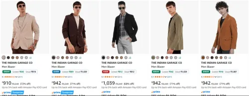 Image of THE INDIAN GARAGE CO Men's Blazer up to 72% discount