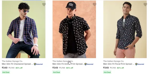Image of The Indian Garage Co Men's Shirts at minimum 80% Discount