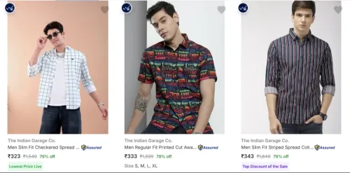 Image of The Indian Garage Co. Casual Shirts at minimum 79% Discount