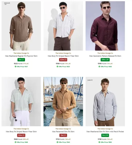 Image of THE INDIAN GARAGE CO Men's Clothing Up to 75% Discount