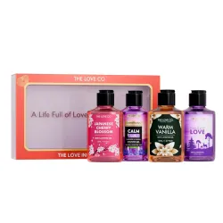 THE LOVE CO. Indulgence Gift kit Collection| Indulge in Travel Pack Shower Gels | Ideal Birthday & Special Occasion Hamp