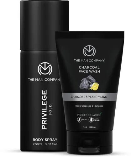Image of THE MAN COMPANY Charcoal Face Wash Combo for Men set of 2