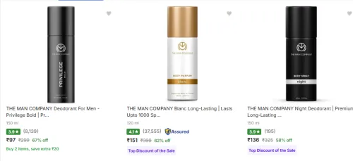 Image of The Man Company Deodorant Spray Starting @ ₹97