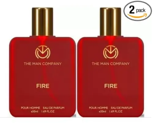 Image of The Man Company Fire Eau De Parfum for Men | 50 ml ( Pack Of 2) | Long-Lasting Premium Perfume | Warm & Spicy Fragrance 
