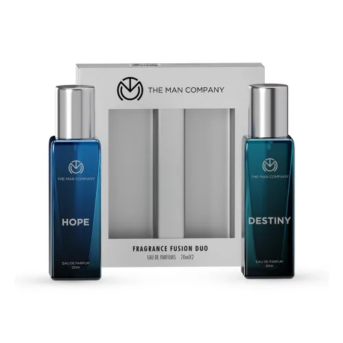 Image of The Man Company Fragrance Fusion Duo, Hope and Destiny Perfume Gift Set | Eau De Parfum Set, 20ml x 2 | Gift for Man | L
