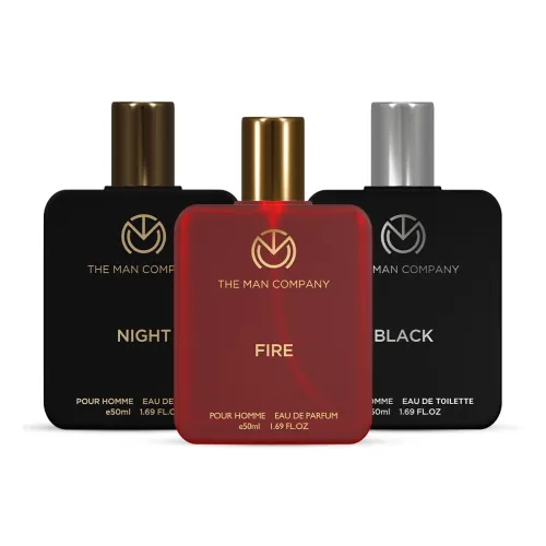 Image of The Man Company Night, Fire and Black Perfume for Men - 50ml, Set of 3 Fragrances |